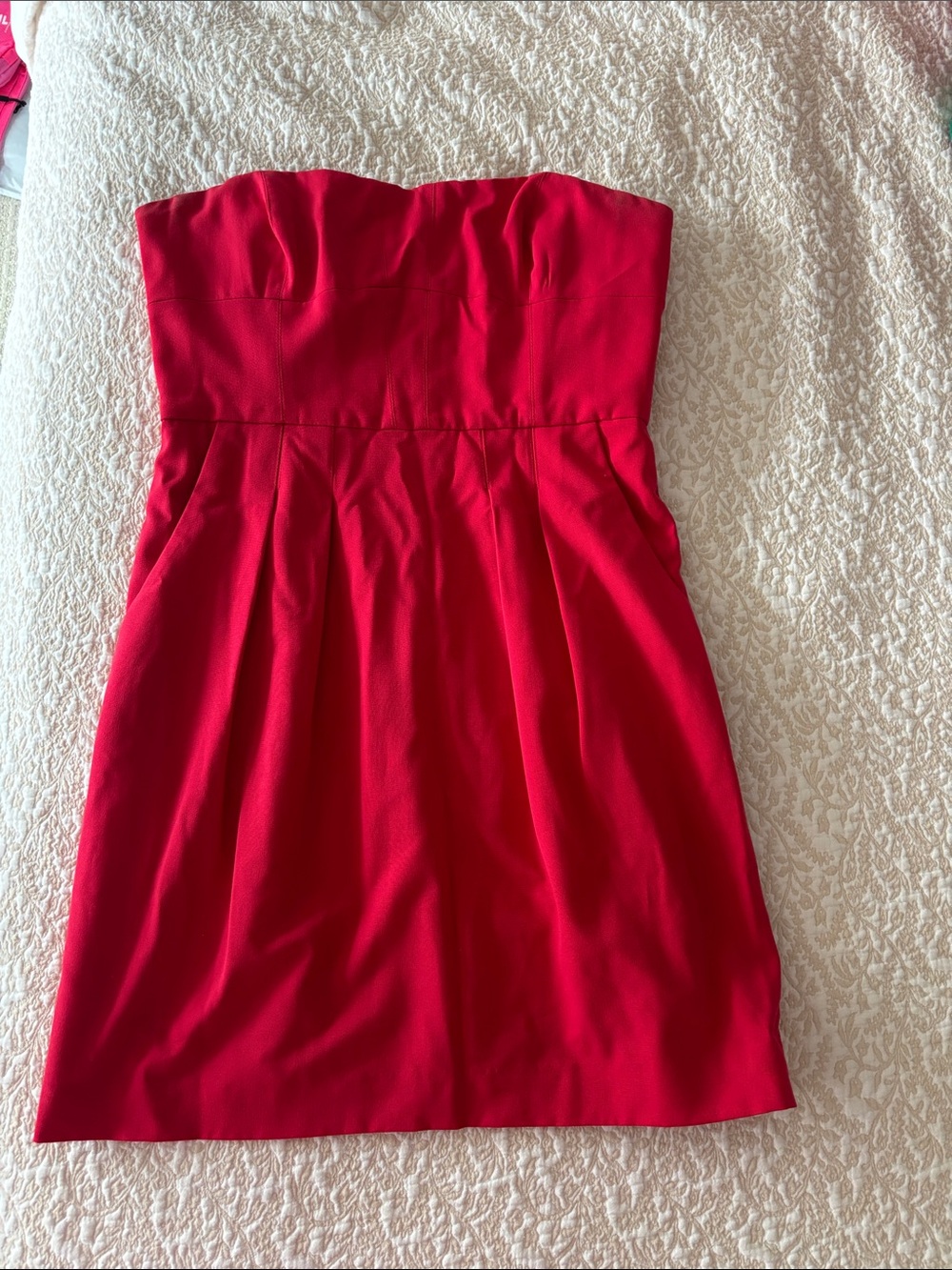BCBGMaxAzria Strapless Scarlet Cocktail Dress